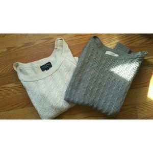 Loft and A&E knitted sweatshirts